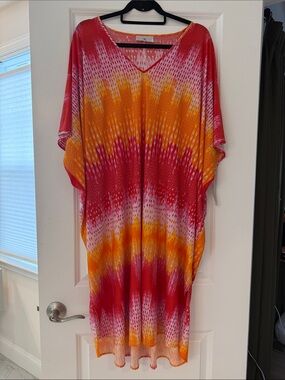 N by Natori Tahiti Print Caftan - M NWT